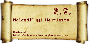 Molcsányi Henrietta névjegykártya